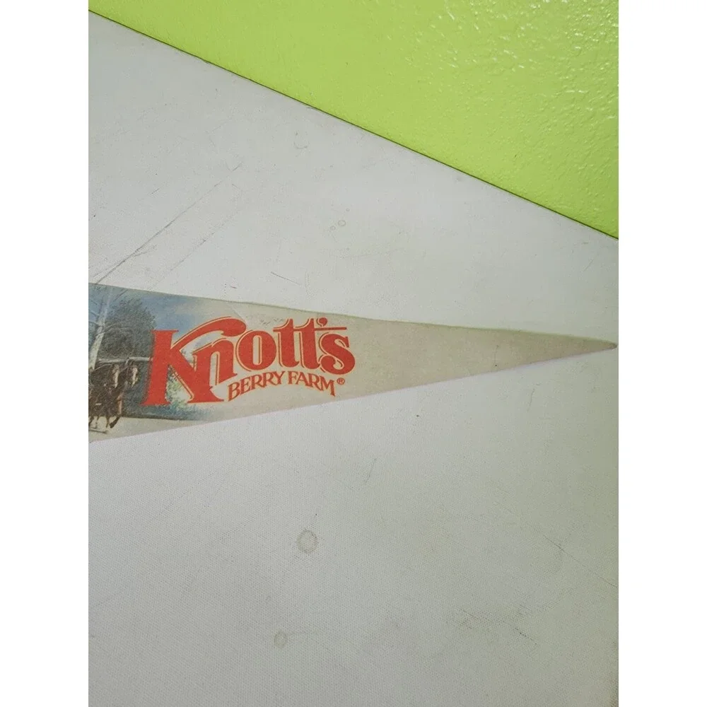 KNOTTS BERRY FARM OLD TIME CARS CALIFORNIA VINTAGE FELT PENNANT Mancave Vtg